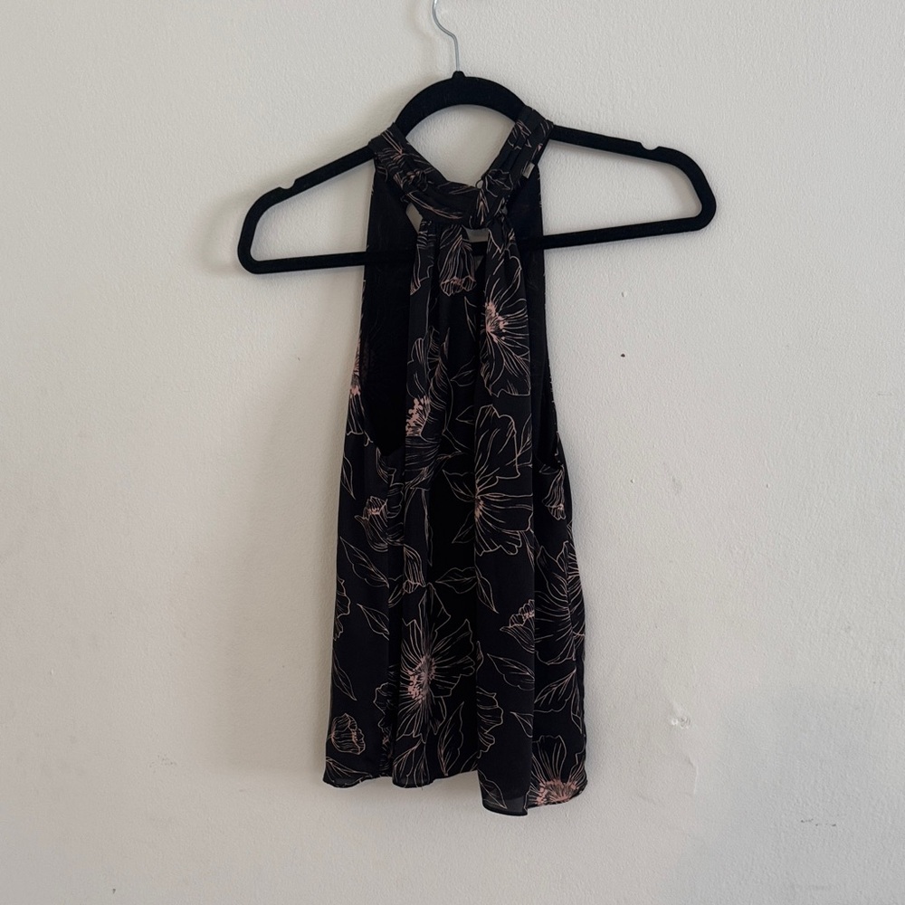 Joie keyhole neckline Silk Floral Halter Top